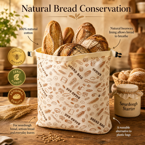 Premium 100% Cotton & Beeswax Bread Bags